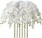 32" Faux Phalaenopsis Orchid Stems – Set of 6 Realistic Artificial Flowers for Vases, Weddings & Home Styling